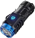 Aohoyaca Three-Eyed Monster Mini Flashlight,German Three-Eyed Monster Mini Flash Super Power Flashlight, Portable Mini LED Flashlight (Black)