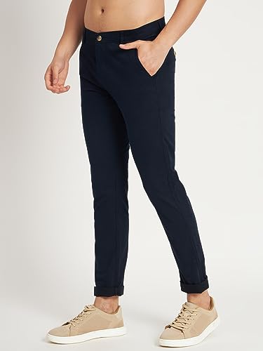 Image of KARGEENS Men Kargeens Men's Cotton Slim Fit Casual Chinos Trousers for Men Stylish