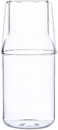 Miniatura 8 de Ochine Jarra de agua de noche con vidrio, juego de jarra de noche y vidrio, jarra de agua nocturna con vaso, jarra de agua de vidrio transparente
