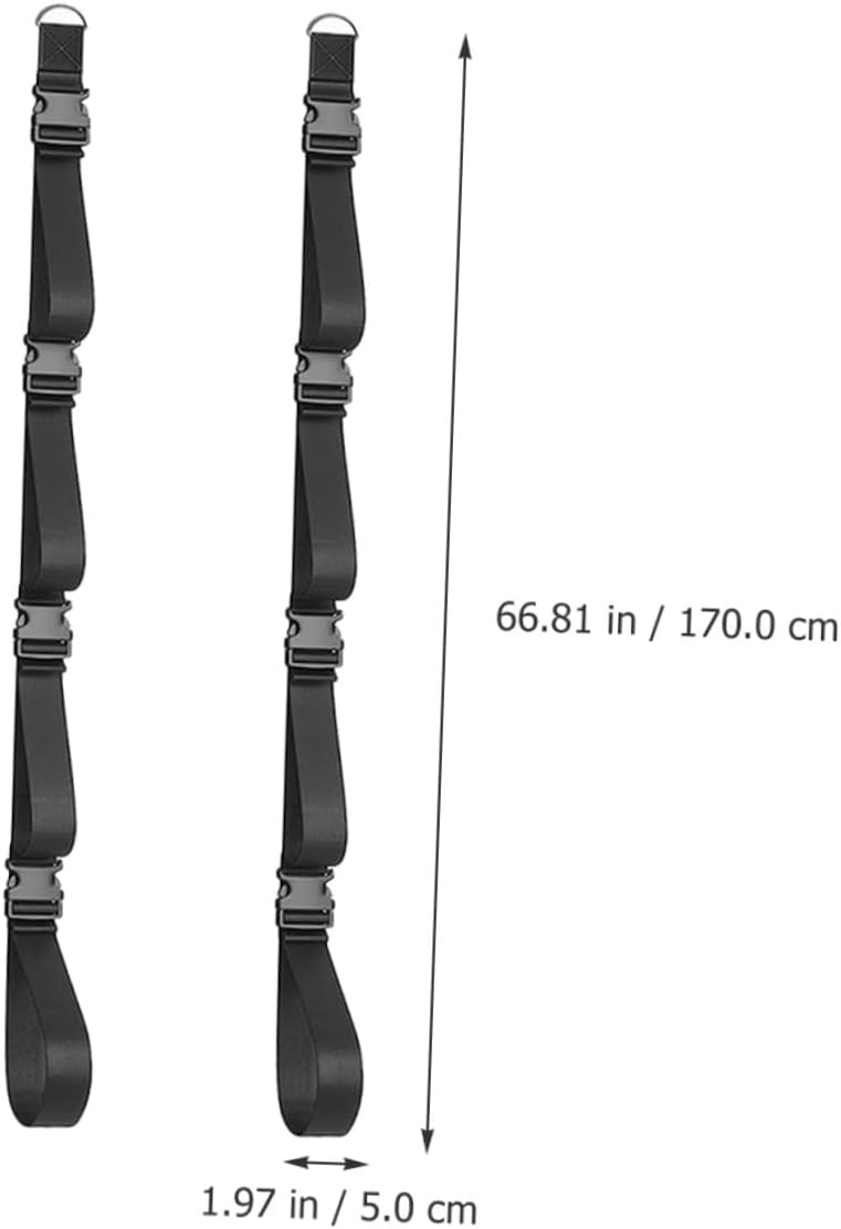 Housoutil 2pcs Multi-use Wall Strap with Buckles, Adjustable Wall Hanging Storage Belt for Garage Organization and Camping Chair Rack
