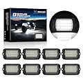 MICTUNING Q1 Max White Rock Lights, 8 Pods Super Bright Pure Underglow Light Kit, IP68 Waterproof for Truck Car ATV UTV Golf Cart (2 Year Warranty)