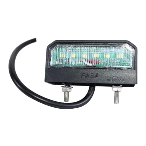Aelmiyw Luz de Matrícula LED 12~24V para Coche, Moto, Remolques, RV, Camión, Caravana y Barco (Black2)