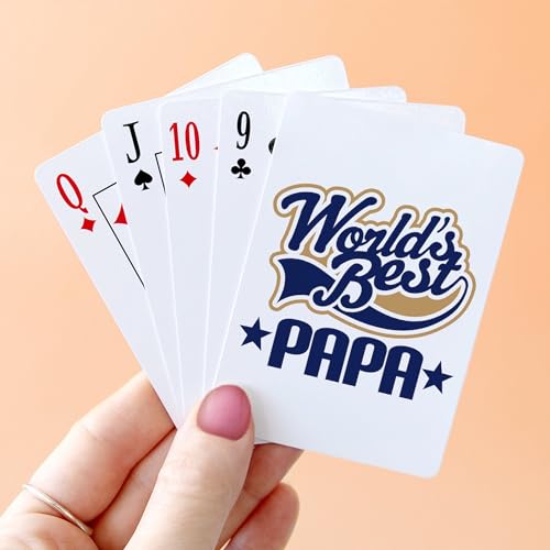 Juego de cartas tamaño estándar Papa Worlds Best miniatura 4