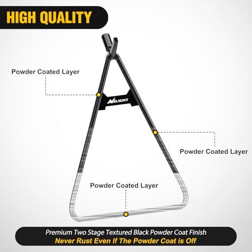 Image of Nilight Universal Motorcycle Dirt Bike Triangle Side Stand | Kickstand Holder for 80-500cc Supermoto Motocross Enduro Pit Bike Black