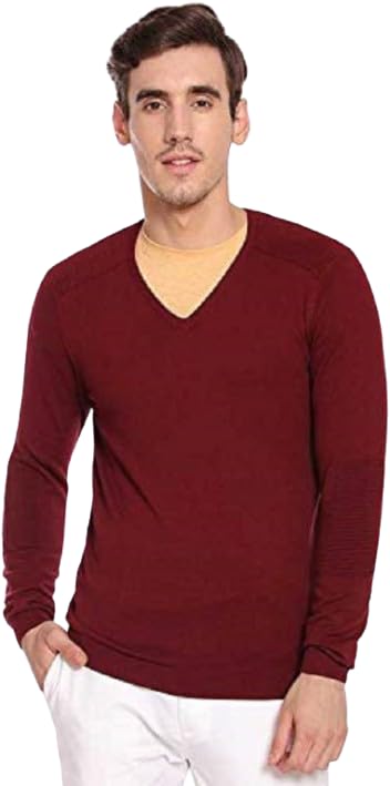 Men's Regular Fit Full Sleeve Winter Wear Wool V-Neck Sweater for Men Availabel Size M=38,L=40,XL=42-image-42