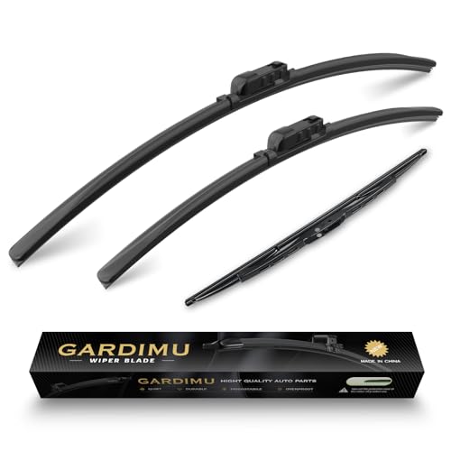 Image of Front and Rear Windshield Wipers for GMC Terrain 2010-2017 | Quiet and Streak-Free Front and Back Wiper Blades Assembly All-Season OEM Automotive Replacement Accessories