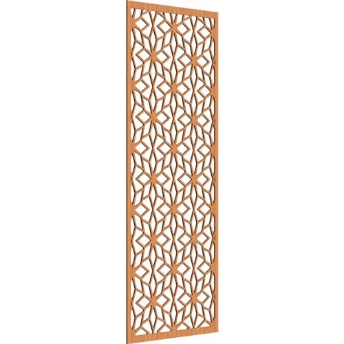 Image of 27 3 /8 inchW x 69 3 /8 inchH x 1 /4 inchT Lake Decorative Fretwork Wood Wall Panels, Cherry