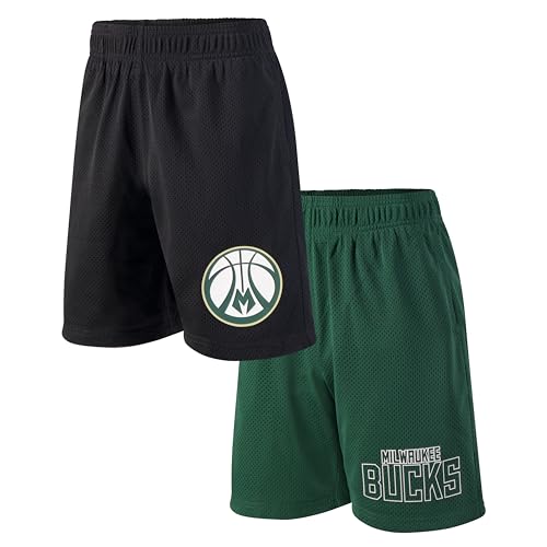 Short de basketball NBA garçon Milwaukee Bucks taille 46-48