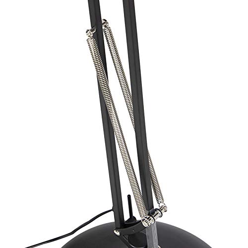 Qazqa Retro/Vintage Lámpara de pie industrial negra ajustable - HOBBY Acero Redonda Adecuado para LED Max. 1 x 60 Watt