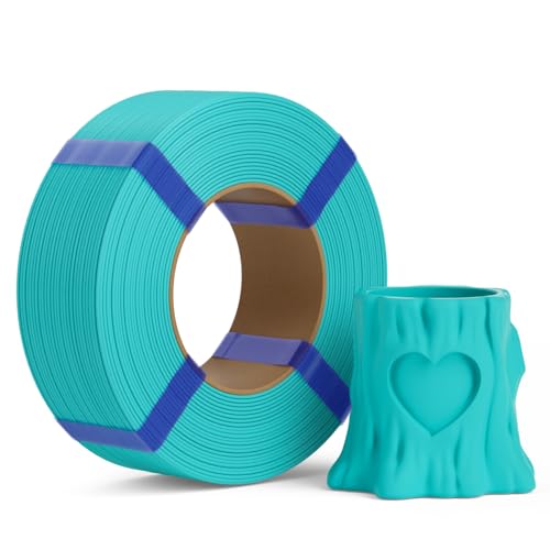 DEEPLEE Filament PLA Basic Refill Vert Turquoise 1kg de 1.75 mm, Précision Dimensionnelle de +/- 0,02 mm, PLA Basic de Recharge sans Bobine pour Imprimantes...