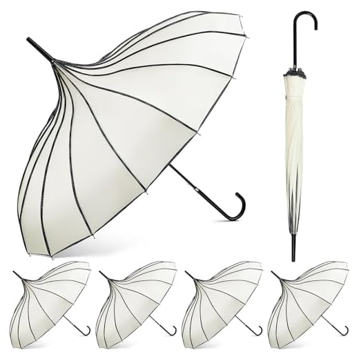 Best umbrellas for women Abbylike Gothic Parasol Umbrella Set of Six