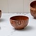 Cospring Handmade Wood Bowl, Mug, for Rice, Soup, Dip, Coffee, Tea, Decoration (4PCS Jujube Bowls, M: 4.5'' Dia x 2.6'' High)