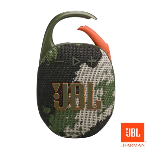 Image of JBL Clip 5 - Ultra-Portable Waterproof Speaker - Camo | Ultra-portable JBL Pro Sound, Redesigned carabiner, Up to 12 hours of playtime plus 3 hours with Playtime Boost