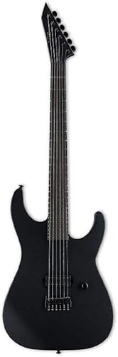 Miniatura 5 de ESP Guitars Guitarra eléctrica de metal de 6 cuerdas, satén negro, derecha (LMHTBKMBLKS)