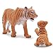 Gemini&Genius Tiger Toy Figures for Kids, Safari Tiger Animal Action Figures with Cub, Wildlife Animal Toys, Great for Kids Gift, Party Favors, Treasure Box Prizes, Goodie Bag Fillers or Cake Toppers