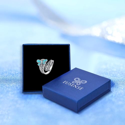 Bague en argent 925 sterling et turquoise véritable Eusense - 7
