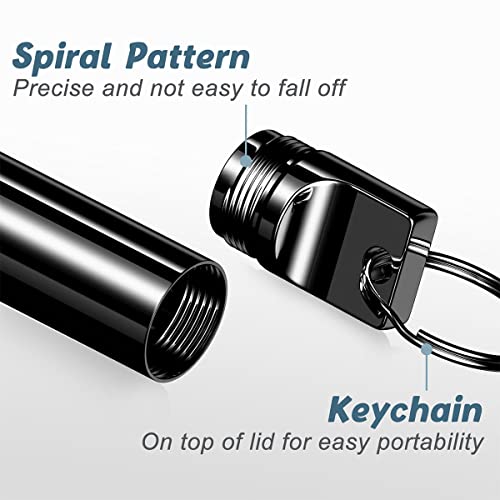 Image of Nipichsha Pill Holder Keychain, Portable Pill Box for Purse, Small Pocket Travel Tablet Organizer Case with Keychain, Waterproof Metal Tablet Medicine Bottle for Travel, Red & Black