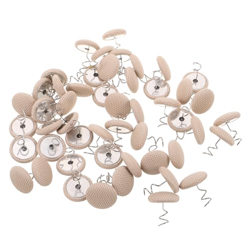 TOYANDONA 50 Alfileres Giratorios para Tapicería de Acero Inoxidable Funda de Tela Beige Fijación Antideslizante para Faldones de Cama Cojines y Fundas de Sofá Uso Muebles y Decoración