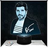Lampephoto.fr - Lampe 3D Patrick Fiori D�coration Chanteur Vari�t� Fran�aise Id�e Cadeau Homme Femme Objet Patrick Fiori Veilleuse Adulte D�co Chambre Id�e Cadeau Noel Homme Femme Original