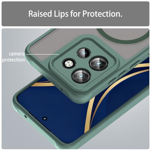 Image of Compatible with Motorola ThinkPhone 25 Case Cover,Compatible with MagSafe,Anti-Fall,Compatible with Motorola Edge 60 Neo XT2509-1 Cell Protective Phone Case Green