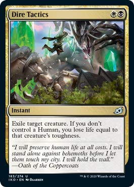 Magic: The Gathering 'Dire Tactics' Card - Foil Version From Ikoria: Lair Of Behemoths