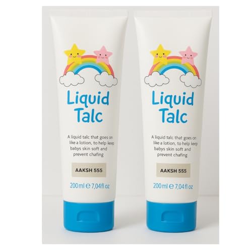 PACK OF 2 Liquid Talc Anti Chafing Baby Cream (200ml Care Pack) Protect Delicate Baby Skin - Keeps Baby Skin Soft and Prevent Chafing/Protects Sensitive Skin[DEVELOPED IN THE UK]