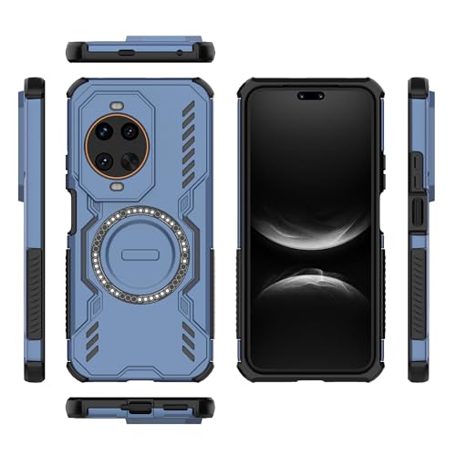 Pzwoxukhov Compatible with Huawei Nova 14 Ultra Case,Compatible with Magsafe,Skeletonized Heat Dissipation Design, Compatible with Huawei Nova 14 Ultra Magnetic Shockproof Phone case Blue