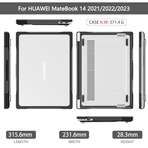 Carcasa Huawei MateBook 14 transparente para evitar arañazos y marcas de huellas 2