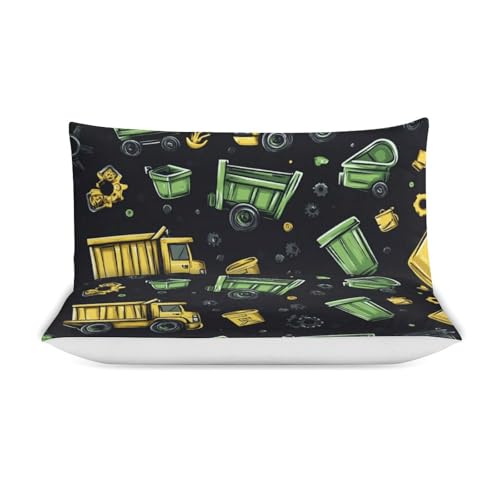 Juego de cama de camión 220x240 cm con funda de almohada para niños 4