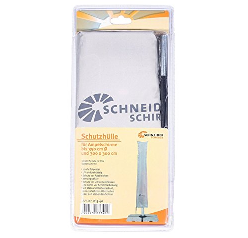 Schneider Schutzhülle für Ampelschirme bis 400 cm Ø und 300 x 300 cm, 813-40, silbergrau, 240 x...