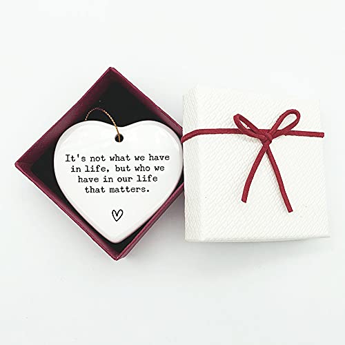 It's Not What We Have Friends Apart Gift Positive Message Gift Family Apart Best Friend Gift Thinking Of You- 3 Inch Flat Heart Ceramic With Gift Box #TOP1