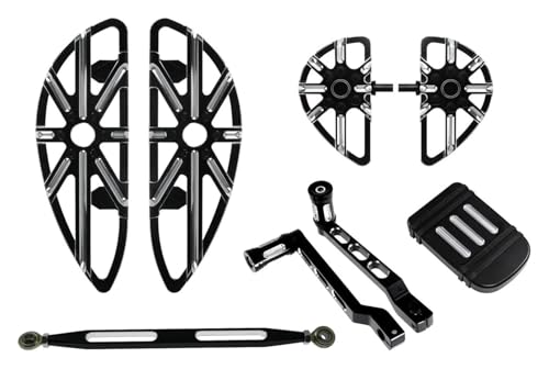 Repose-pieds arrière moto pour Touring FL : Marchepieds passager noirs