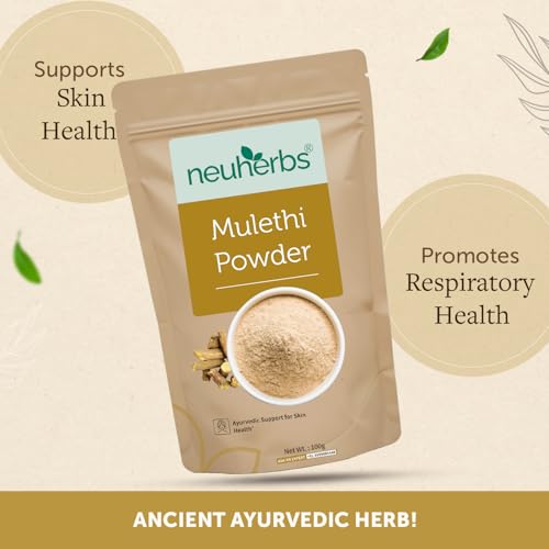 Image of Neuherbs Mulethi Powder - 100g | Yashtimadhu Licorice /Glycyrrhiza Glabra Powder For Glowing & Healthy Skin | Herbal Supplement To Boost Immunity | 100% Pure & Natural No Added Preservatives