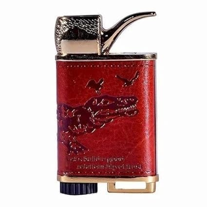 Advenga Cigar Shape Lighter with Leather Finish Jet Flame Lighter Wind Proof Cigarette Lighter Refiilable Butane Lighter-picture-31