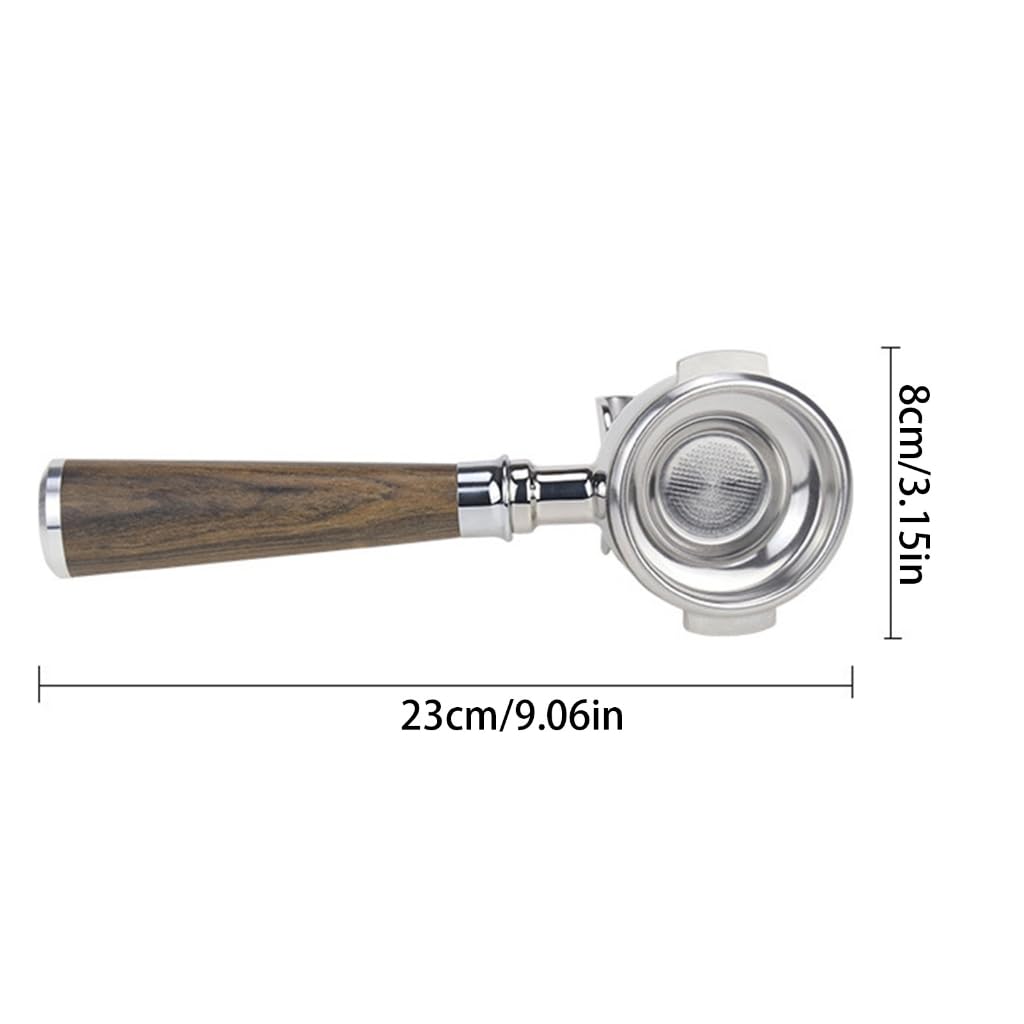 XAGMODSHN Siebträger aus Holz, 58 mm, Filtersiebträger für Holzgriff, Kaffeezubehör