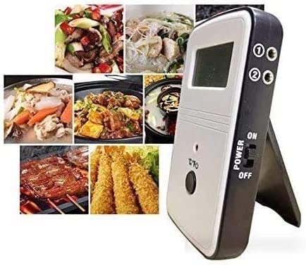 Termómetro de carne |Termómetro digital for alimentos de lectura instantánea |Parrilla, ahumador, barbacoa, cocina, horno, termómetro de dulces for cocinar, asar a la parrilla, ahumar con 2 sondas de