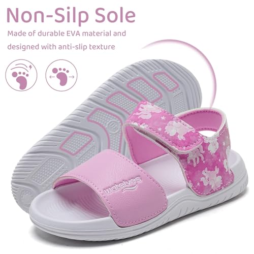 WateLves Kids Sandals Toddler Summer Sandals Adjustable Hook and Loop Strap Sport Sandal Shoes2