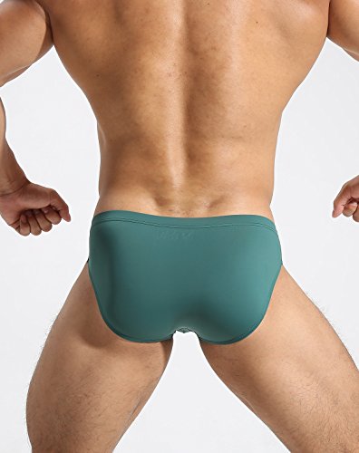 A1168 Silky Soft Shorts Men Bikini Underwear Wide Belt Toning Briefs2