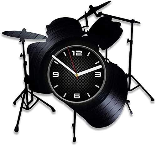 Drums Wall Clock Large Musical Instruments RWhouse Record Wall Clock Drums Gift for Man Drums Gift Drums Rock Clock 12 inch Clock Drums RWhouse
