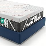 Topper Una Piazza e Mezza 140x190 in Foam per Materasso Correttore Alto 6 cm con Rivestimento Sfoderabile e Lavabile Futon Top per Letto e Divano Letto per Massimo Comfort e Sonno Migliore