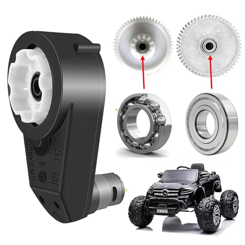 24 Volt RS555 30000RPM Gearbox with High Torque Motor for Power Wheels Motor Upgrade,18V&20V&24V High Speed Electric Motor Gearbox for Kid‘s Ride On Toys Car SUV&UTV&ATV Replacement Parts