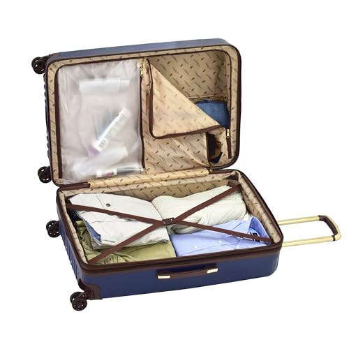 LONDON FOG Brentwood III 20" Expandable Spinner Carry-on, Navy, Blue2