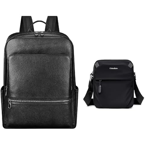 Colins Keirs Business travel leather backpack & Crossbody bag for men Cover