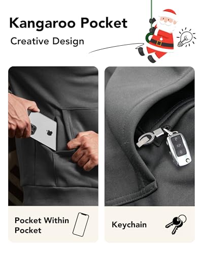 Mens Hoodie Heavyweight Fleece Hoodie Sweatshirt for Men Oversized Pullover Hoodie with Pocket Causal Sportswear4