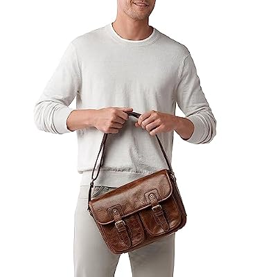 Fossil Leather or Fabric Courier Messenger Bag for Men