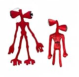 POPRORE 2 PCS New Siren Head Plush Toy Built-in Wire Limbs Removable Plush Toys Christmas Halloween Birthday Party Toys Boys Girls Fan Toys (Red)