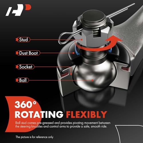 A-Premium Front Right Lower Control Arm Assembly, with Ball Joint & Bushing, Compatible with Chevy Malibu 2004-2012, Pontiac G6 2005-2010, Saturn Aura 2007-2009 - Image 4