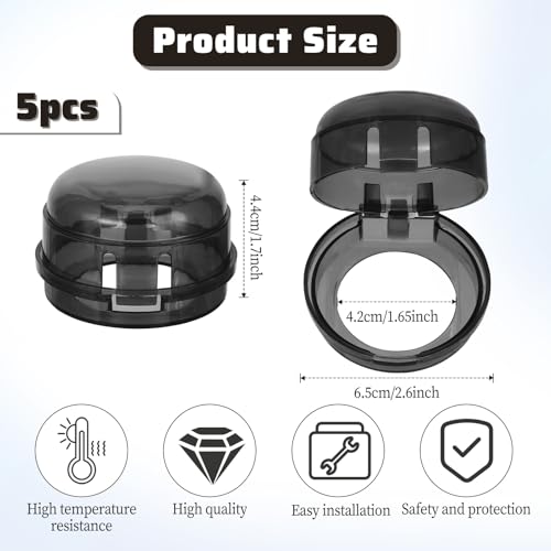 image for Ptwola 5PCS Stove Knob Covers for Child Safety Resistant Universal Siz