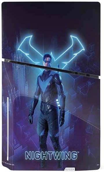 Skinit Decal Gaming Skin Compatible with PS5 Slim Disk Console - Officially Licensed DC Comics Gotham Knights Nightwing Design