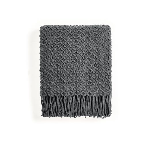 Crevent Manta De Punto Bohemio Para Sofá, Silla, Cama, Decoración Del Hogar, Suave, Cálida, Acogedora, Ligera, Para Primavera, Verano Y Otoño 50 X 60 Pulgadas, Gris Oscuro Crevent Manta De Punto Bohemio Para Sofá, Silla, Cama, Decoración Del Hogar, Suave, Cálida, Acogedora, Ligera, Para Primavera, Verano Y Otoño 50 X 60 Pulgadas, Gris Oscuro